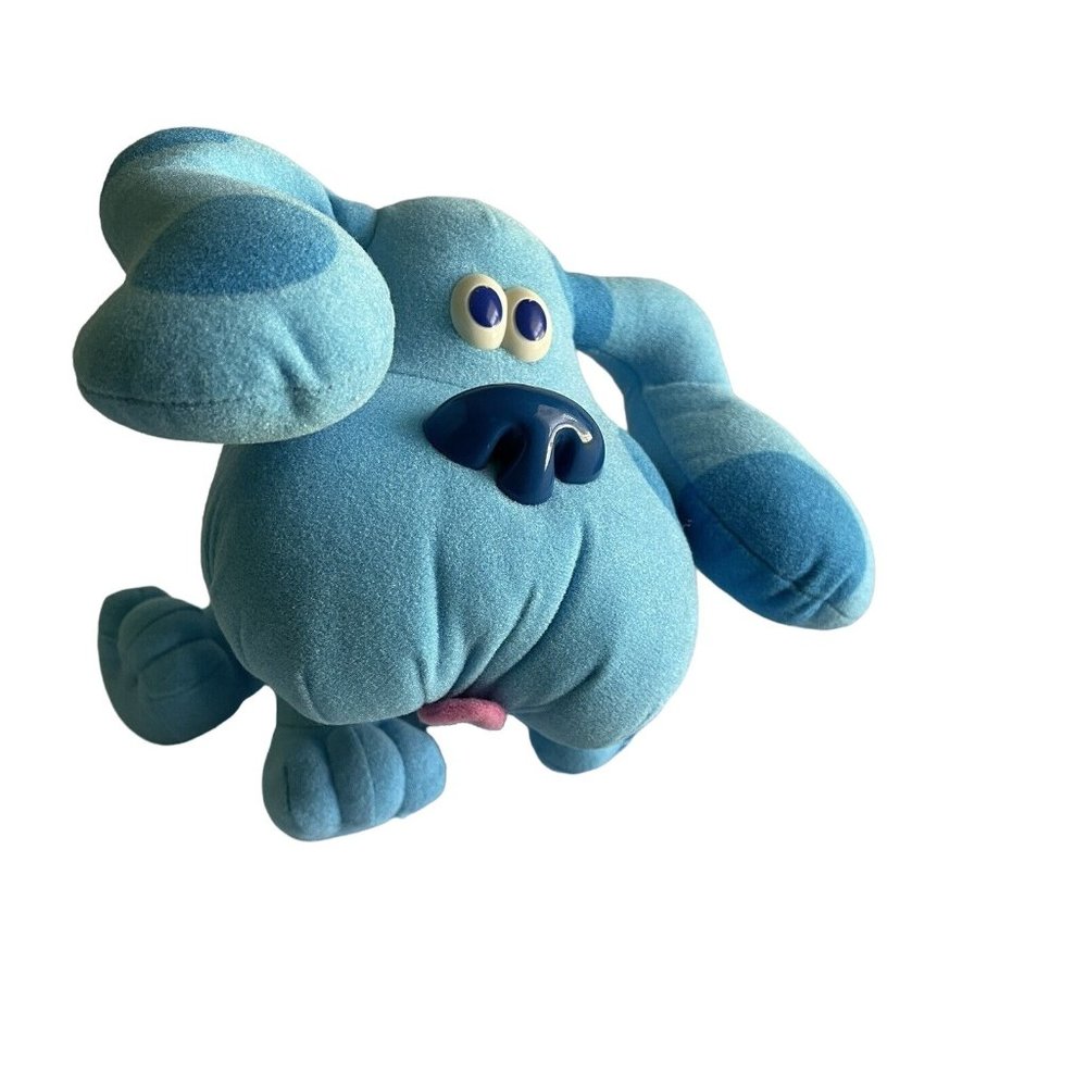 Vintage 1997 Tyco Pose A Blue Blue's Clues Plush Stuffed Animal Toy